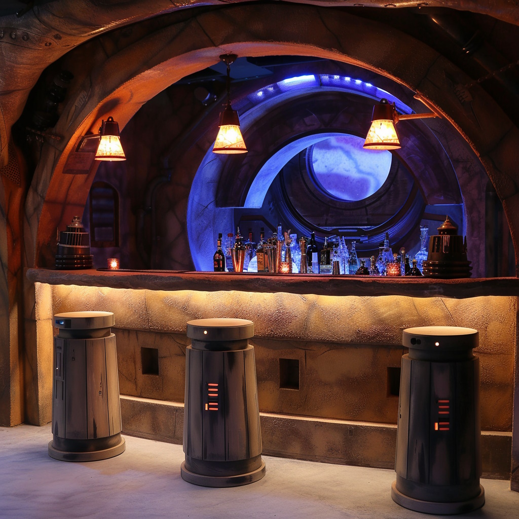 Mos Eisley Cantina bar stand